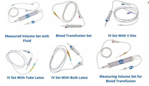 Set per infusione IV monouso di alta qualità