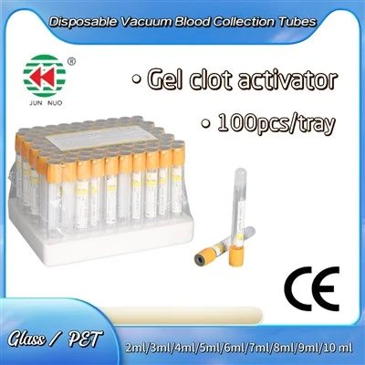 Gel di separazione/vetro coagulante o tubo di raccolta del sangue sotto vuoto in plastica