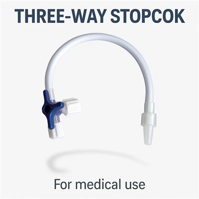 Stopcock a tre vie con tubo