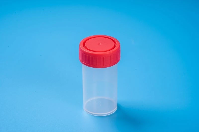 Plastic Urine Container Non Sterile Red Screw